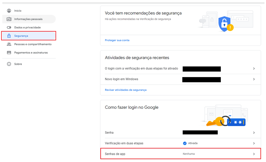 Habilitando aplicativos de terceiros para envio de email no Gmail – LH  Sistemas e Consultoria